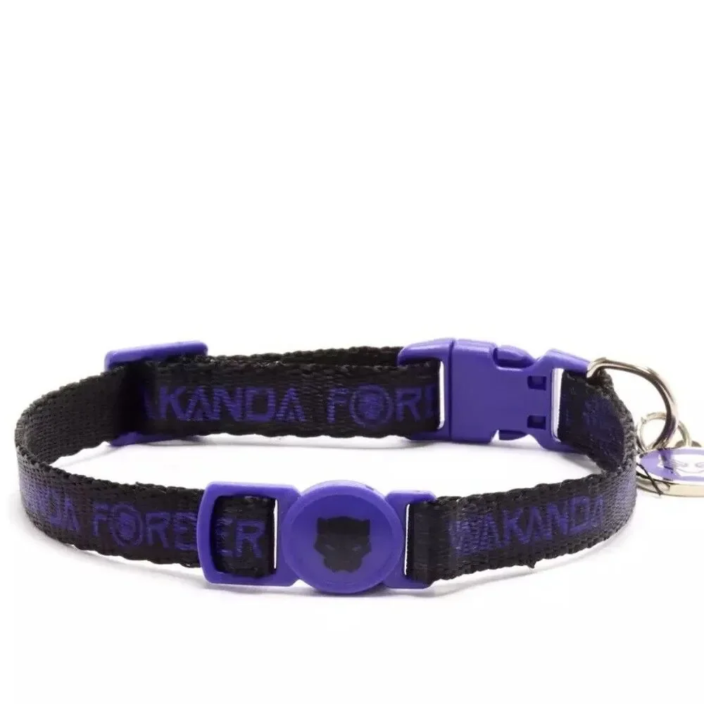 Disney Marvel Cat Collar Black Panther Wakanda Forever Black Purple New